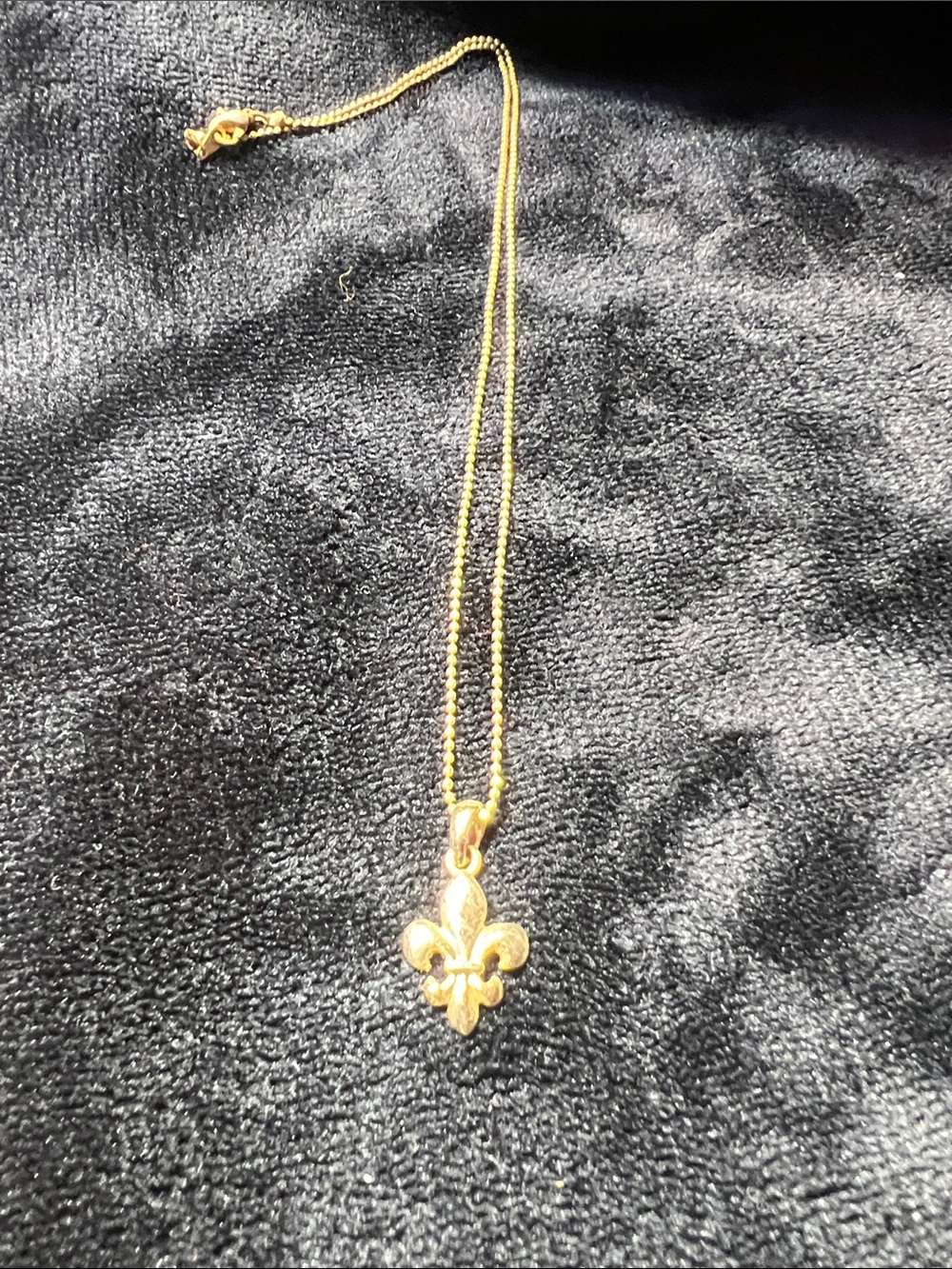 Gold Fleur-de-Lis Pendant Necklace - Women's Jewelry